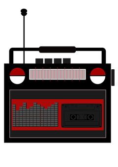 Vintage Boombox Graphic