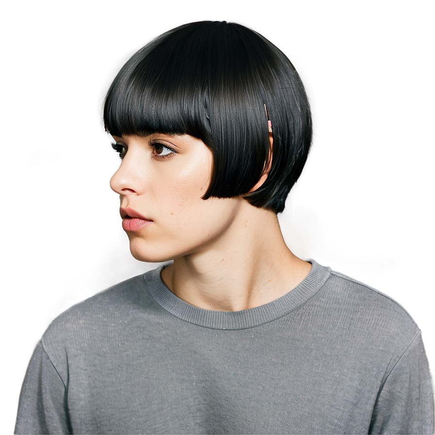 Vintage Bowl Cut Look Png 97