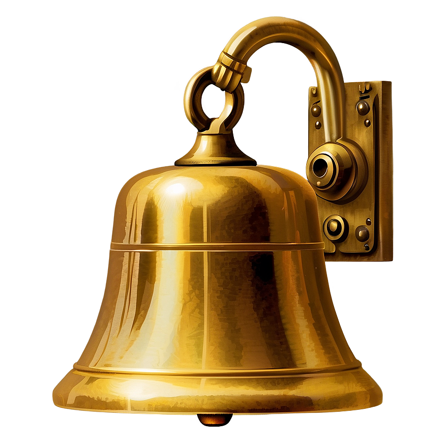 Vintage Brass Bell Png 06212024