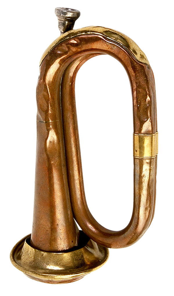 Vintage Brass Bugle Musical Instrument