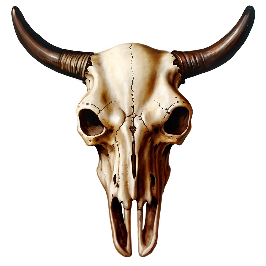 Vintage Bull Skull Drawing Png 06122024