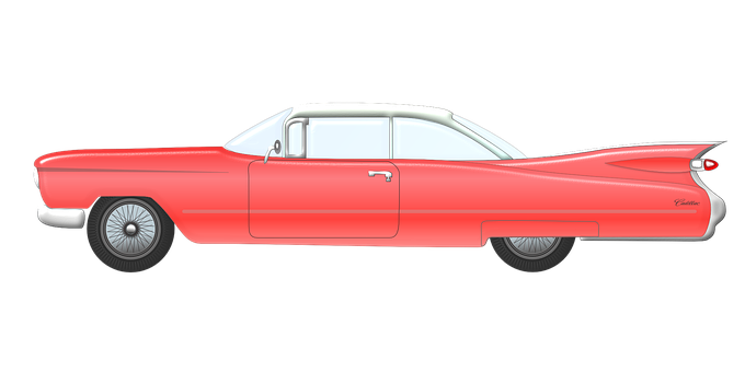 Vintage Cadillac Classic Car Illustration