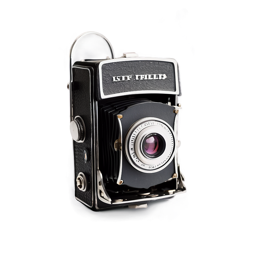 Vintage Camera With Flash Png 06212024