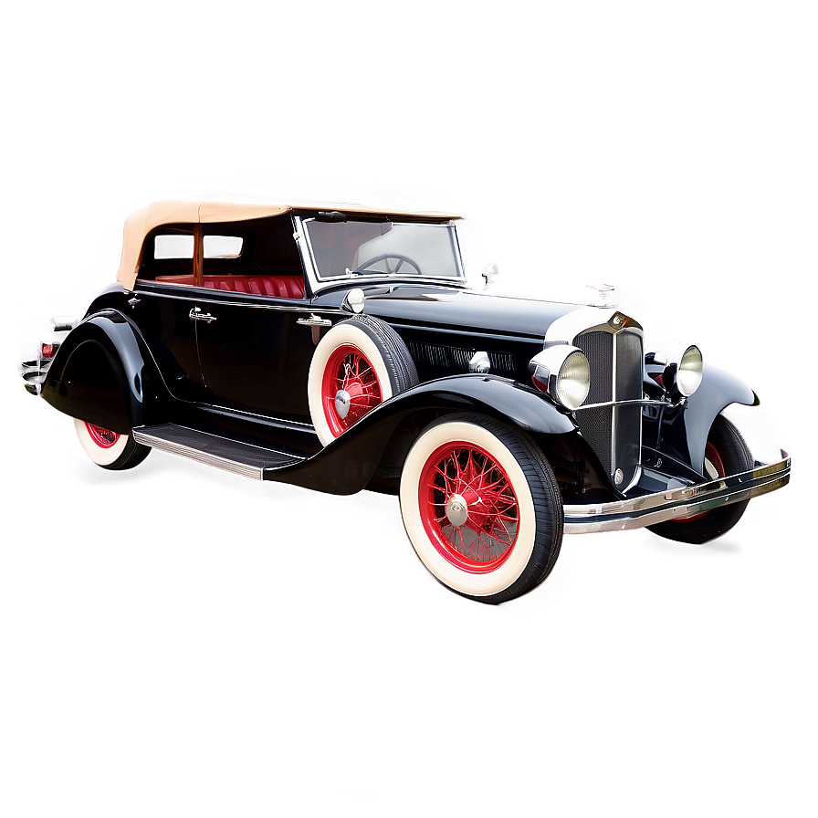 Vintage Car And Fashion Era Png Ncw75