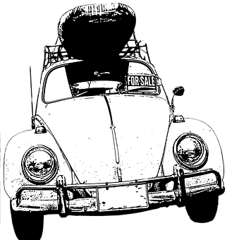 Vintage Car For Sale Illustration