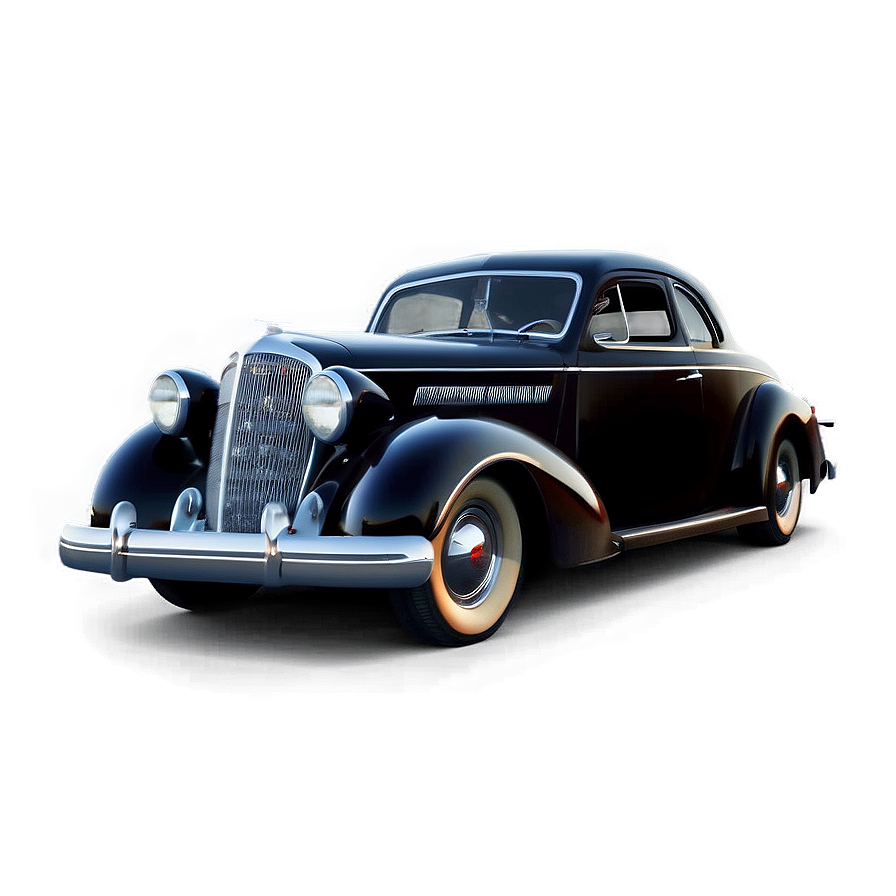 Vintage Car In Film Noir Png 91