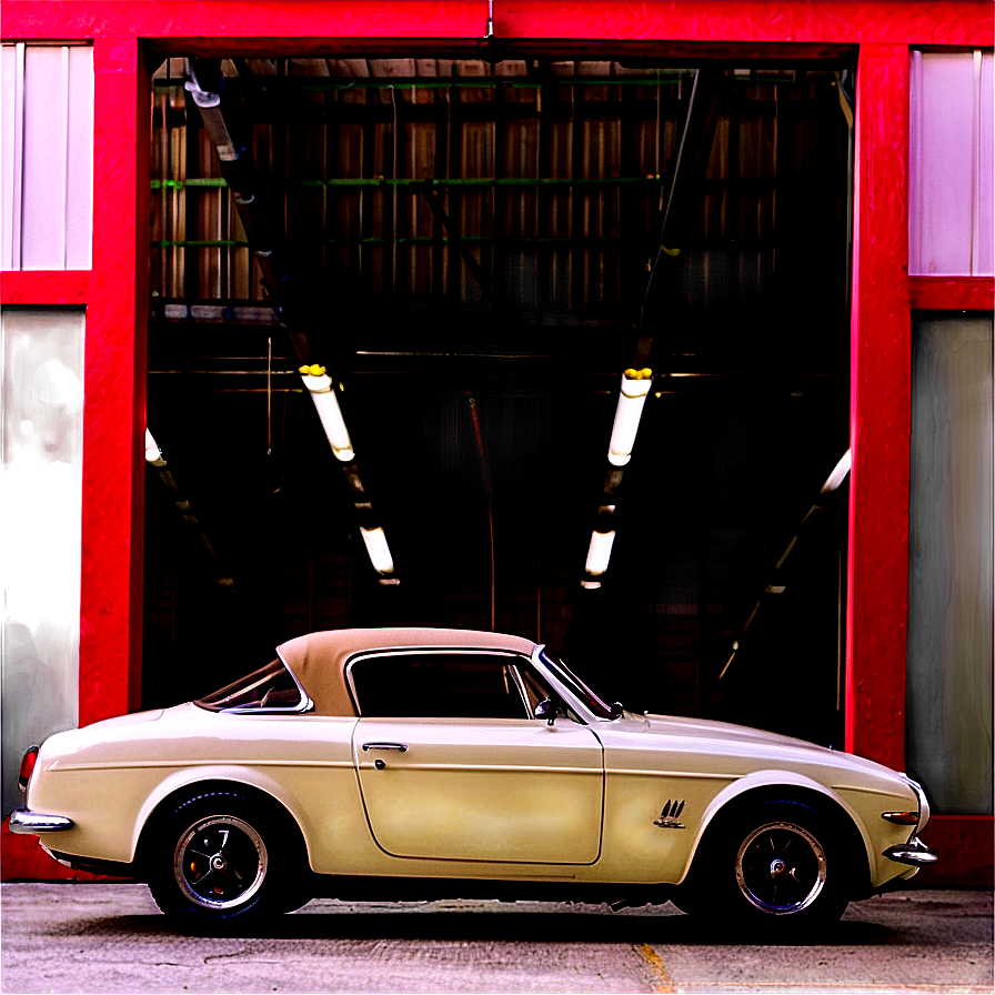 Vintage Car In The Garage Png 06252024