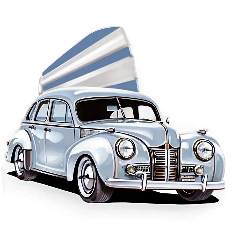 Vintage Car Outline Png 10