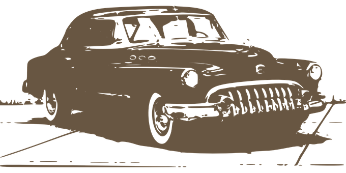 Vintage Car Silhouette