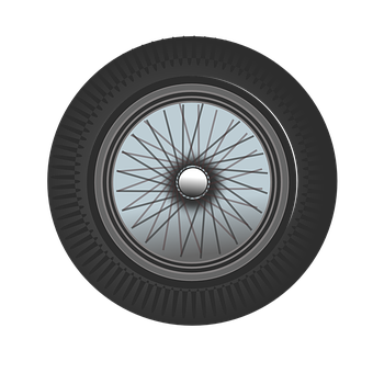 Vintage Car Wheel Illustration