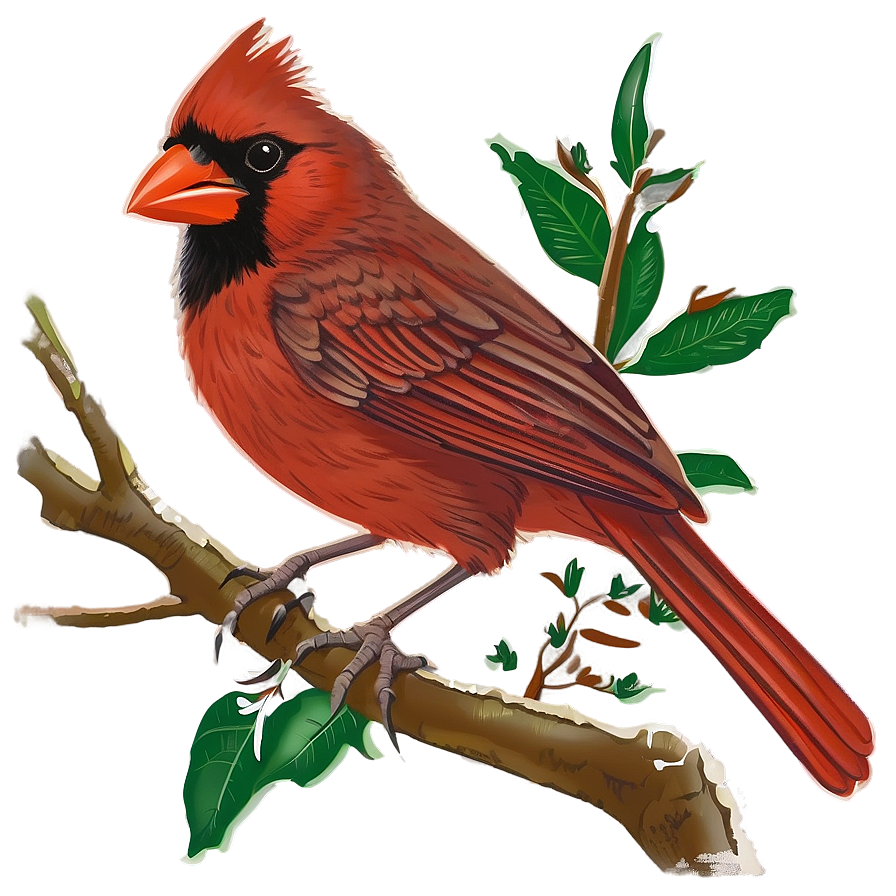 Vintage Cardinal Drawing Png 05242024