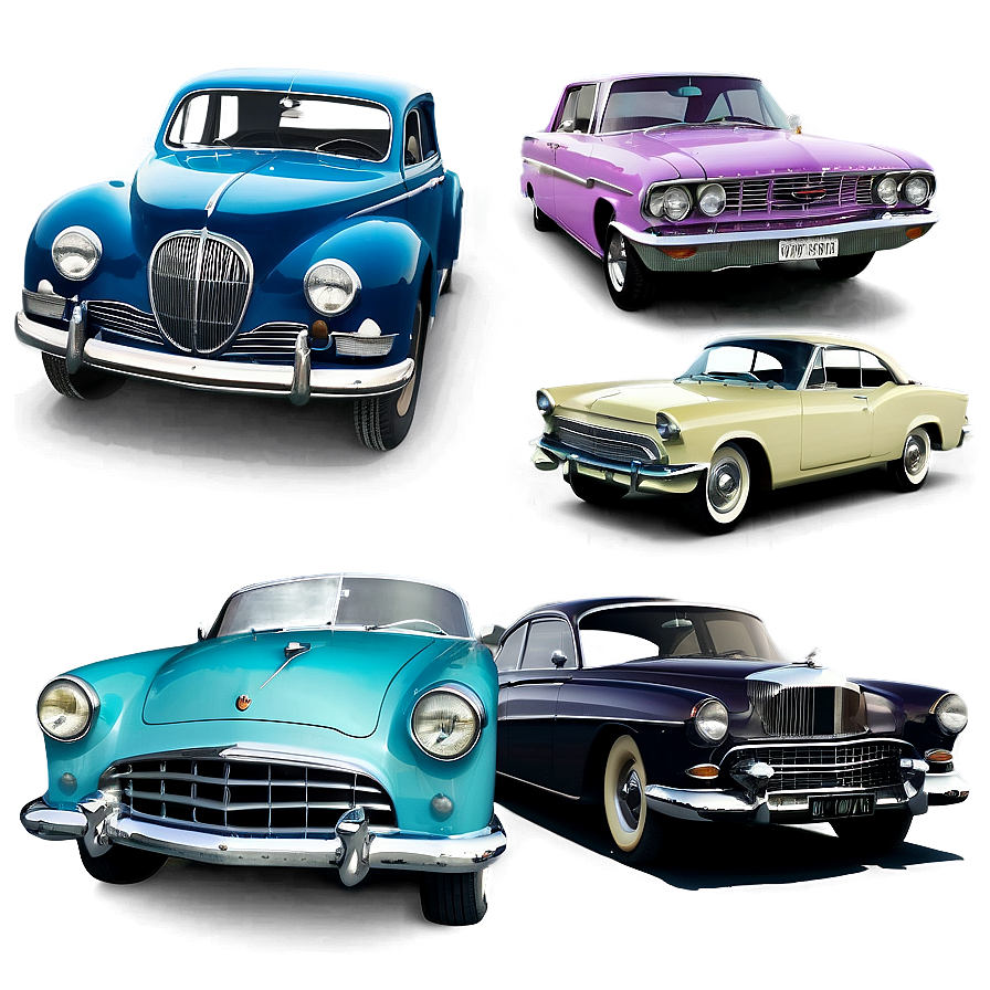 Vintage Cars Collection Png 06282024