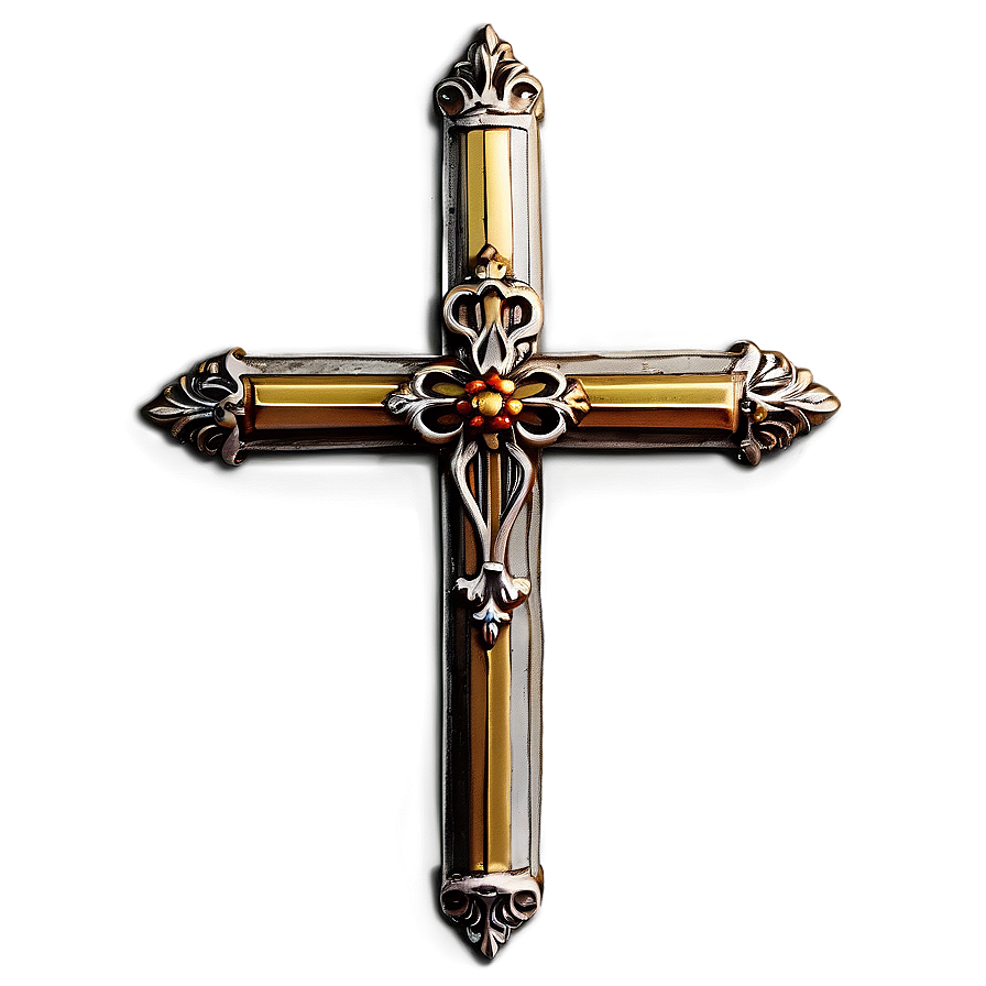 Vintage Catholic Cross Logo Png 06122024