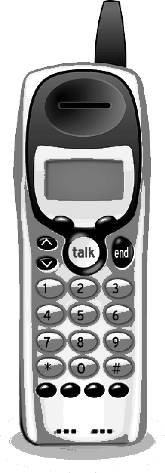 Vintage Cell Phone Clipart