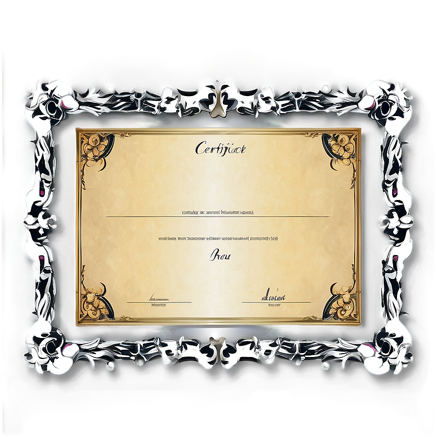 Vintage Certificate Frame Png 06262024