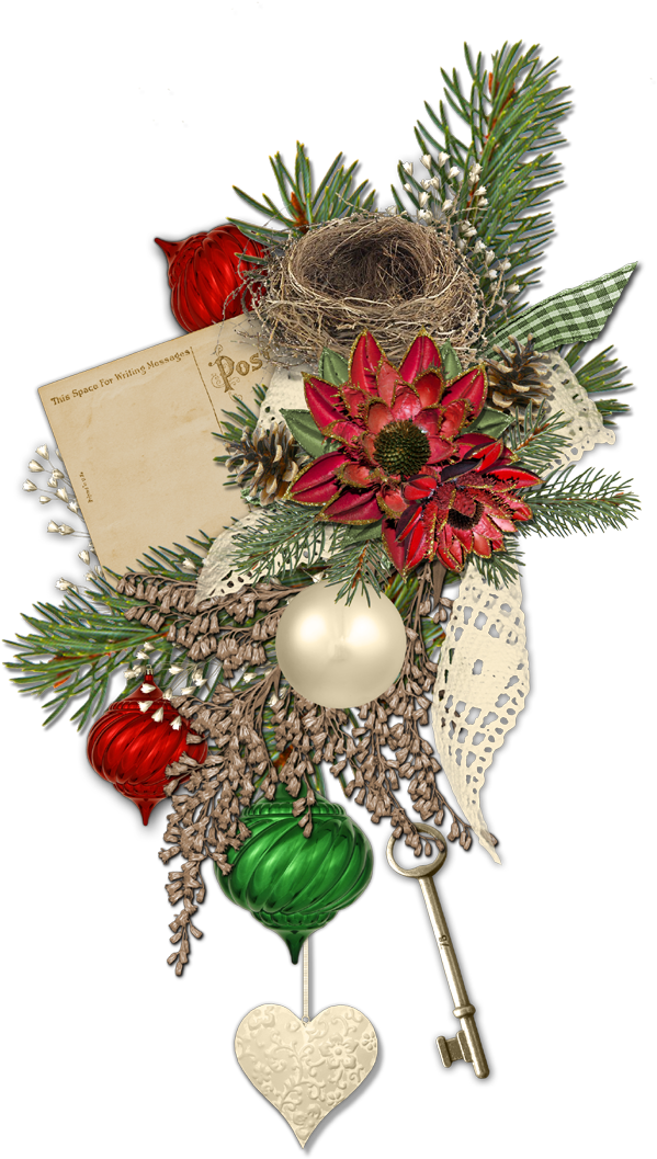 Vintage Christmas Decoration Elements