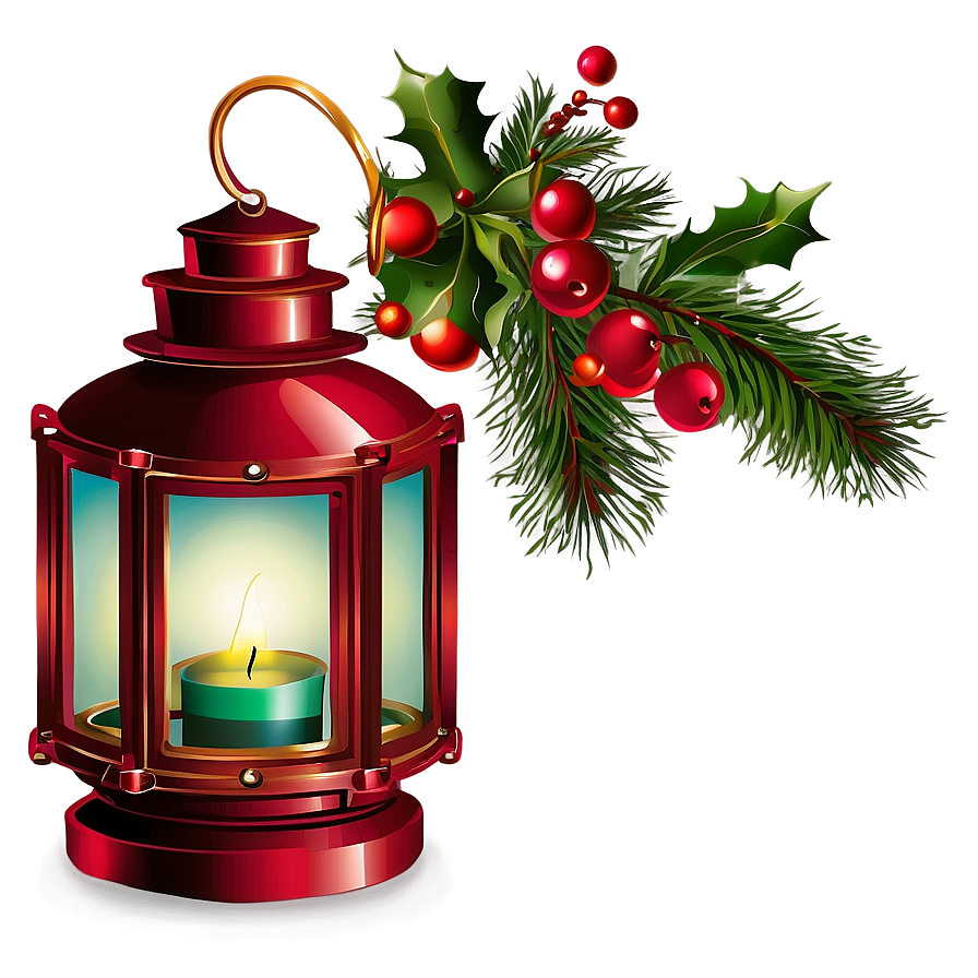 Vintage Christmas Lantern Png Cvm