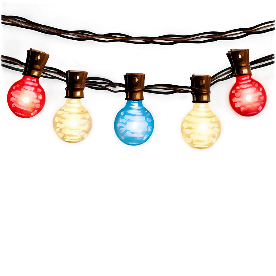 Vintage Christmas String Lights Png 62