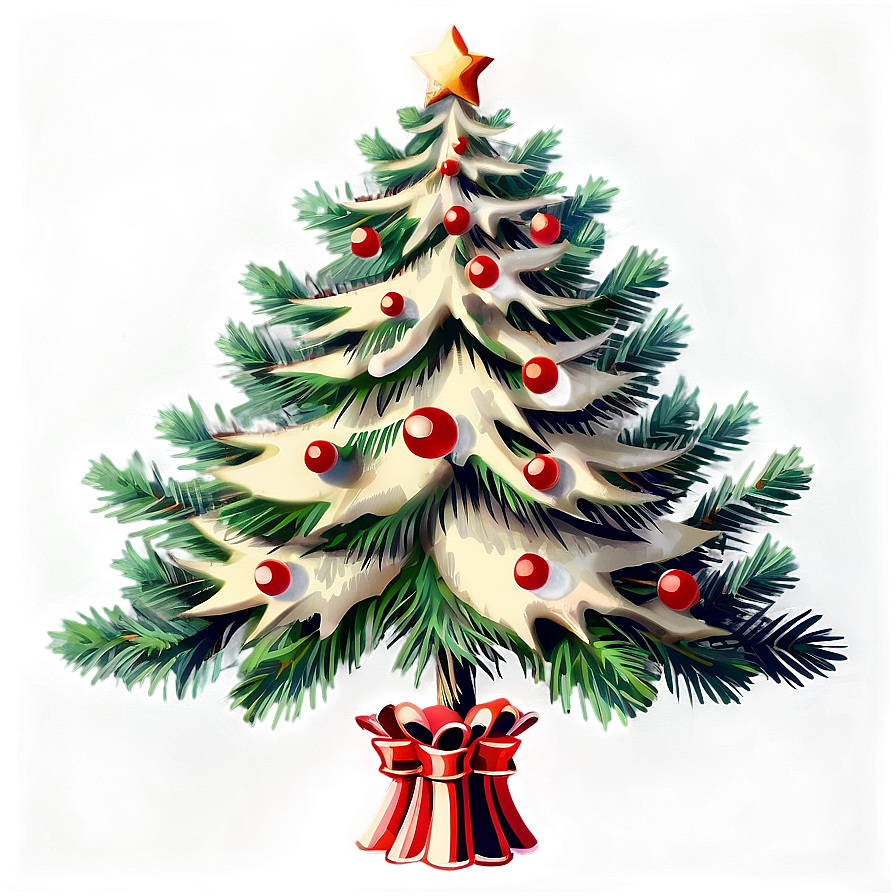 Vintage Christmas Tree Png Lts47