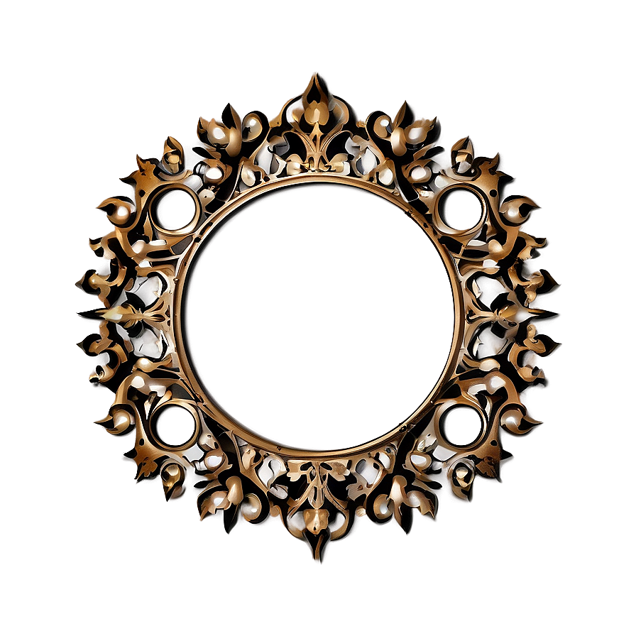 Vintage Circle Frame Png 06122024