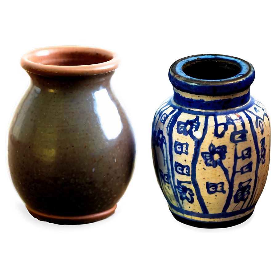 Vintage Clay Ink Pots Png Are