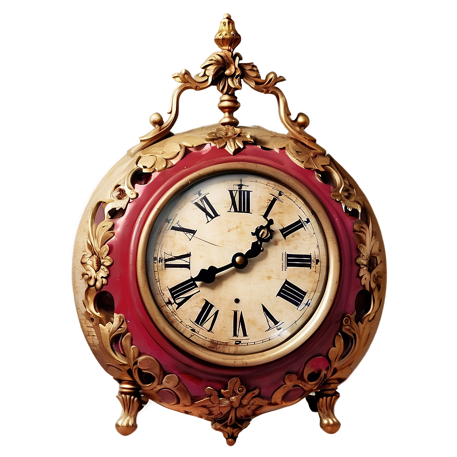 Vintage Clock Clipart Png 06262024