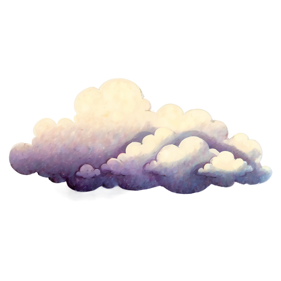 Vintage Cloud Illustration Png 04302024