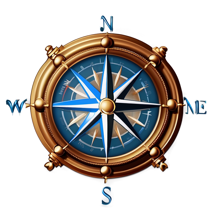 Vintage Compass Rose Design Png 05252024