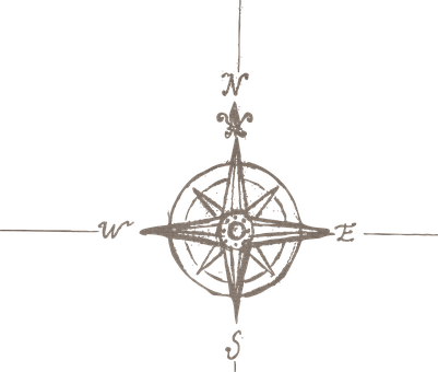 Vintage Compass Rose Graphic