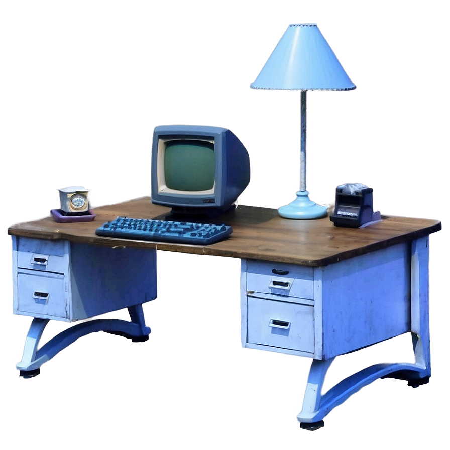 Vintage Computer Desk Png Kbw44