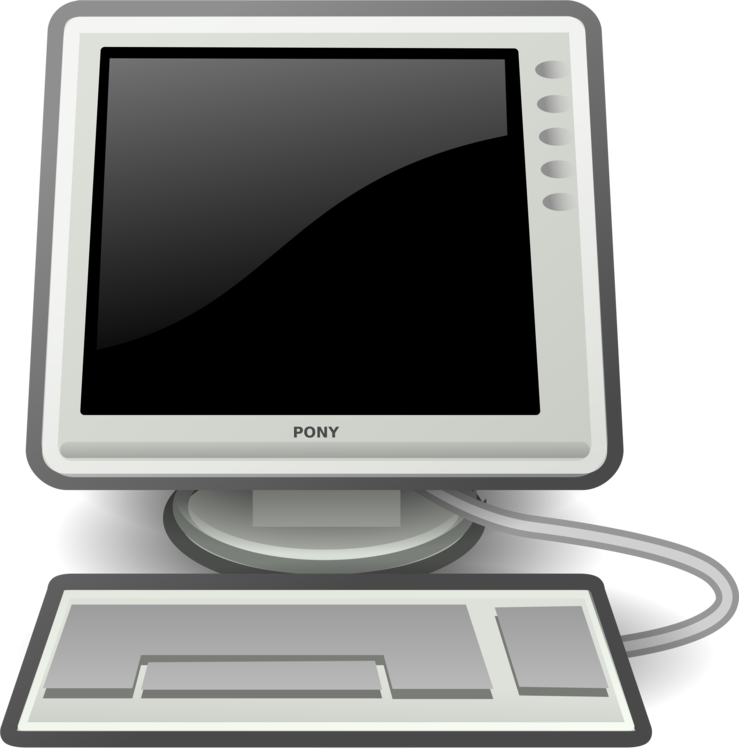 Vintage Computer Monitor Clipart