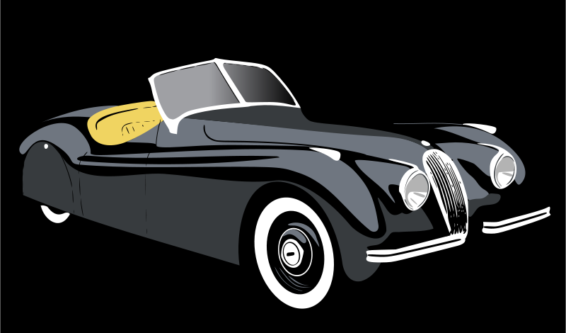 Vintage Convertible Car Illustration