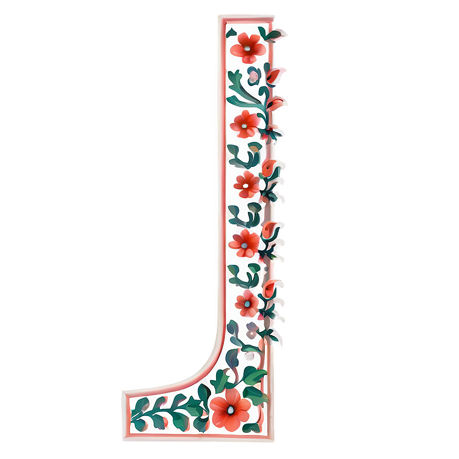 Vintage Corner Flower Motif Png Ikm