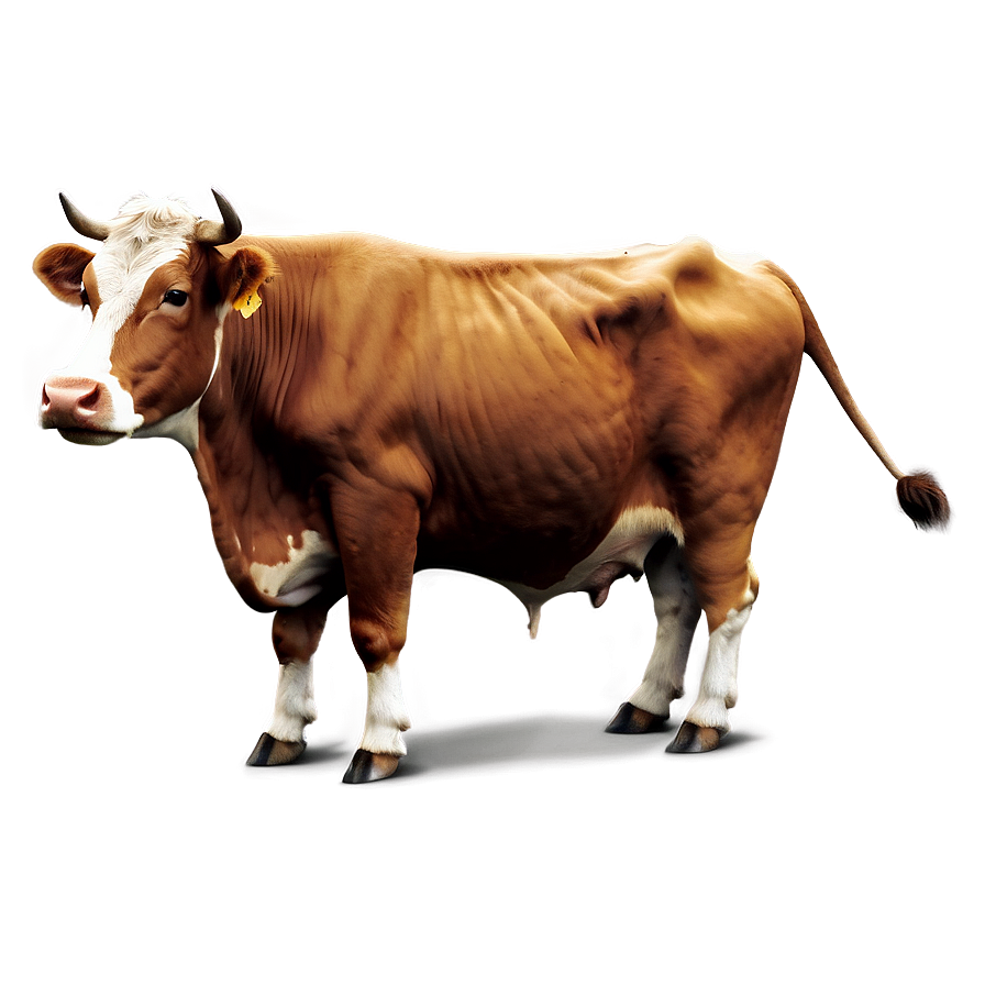 Vintage Cow Drawing Clipart Png 50