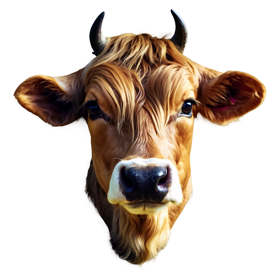 Vintage Cow Head Design Png 46