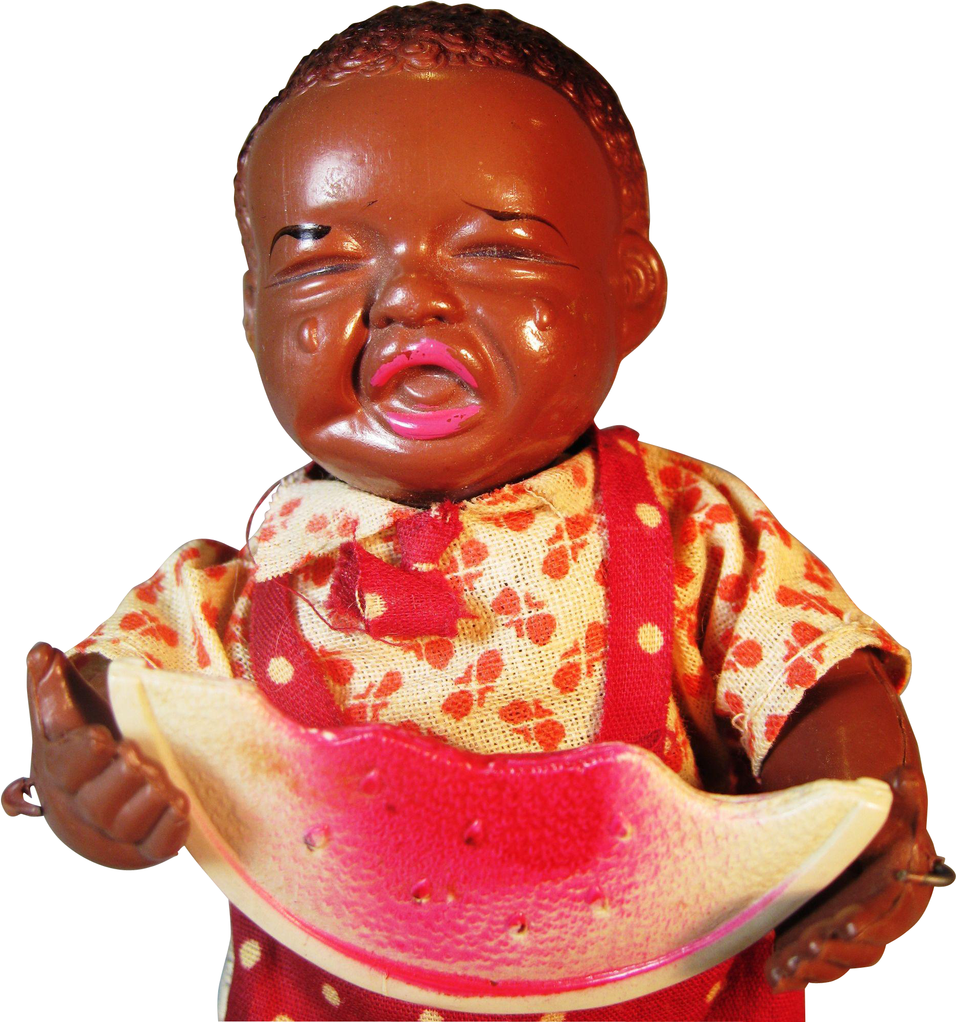 Vintage Crying Doll With Watermelon Slice