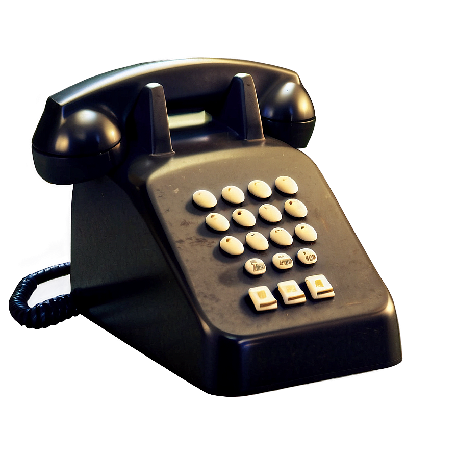 Vintage Desk Phone Png Efo