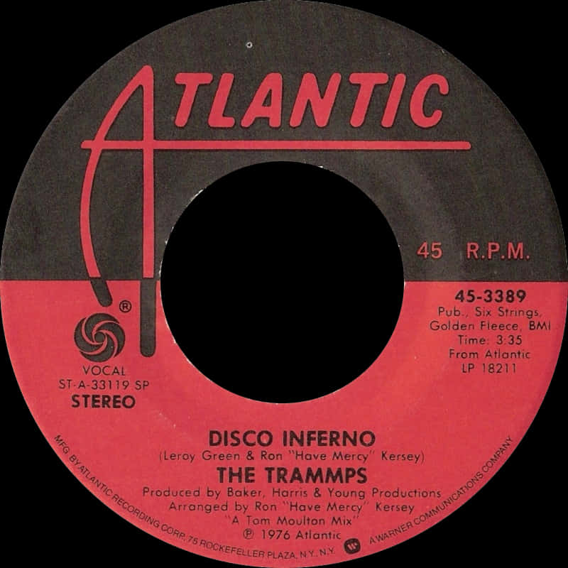 Vintage Disco Inferno Record Label