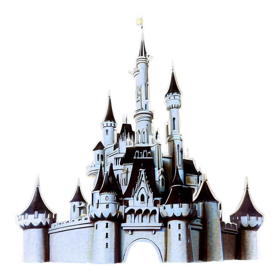 Vintage Disney Castle Sketch Png 84