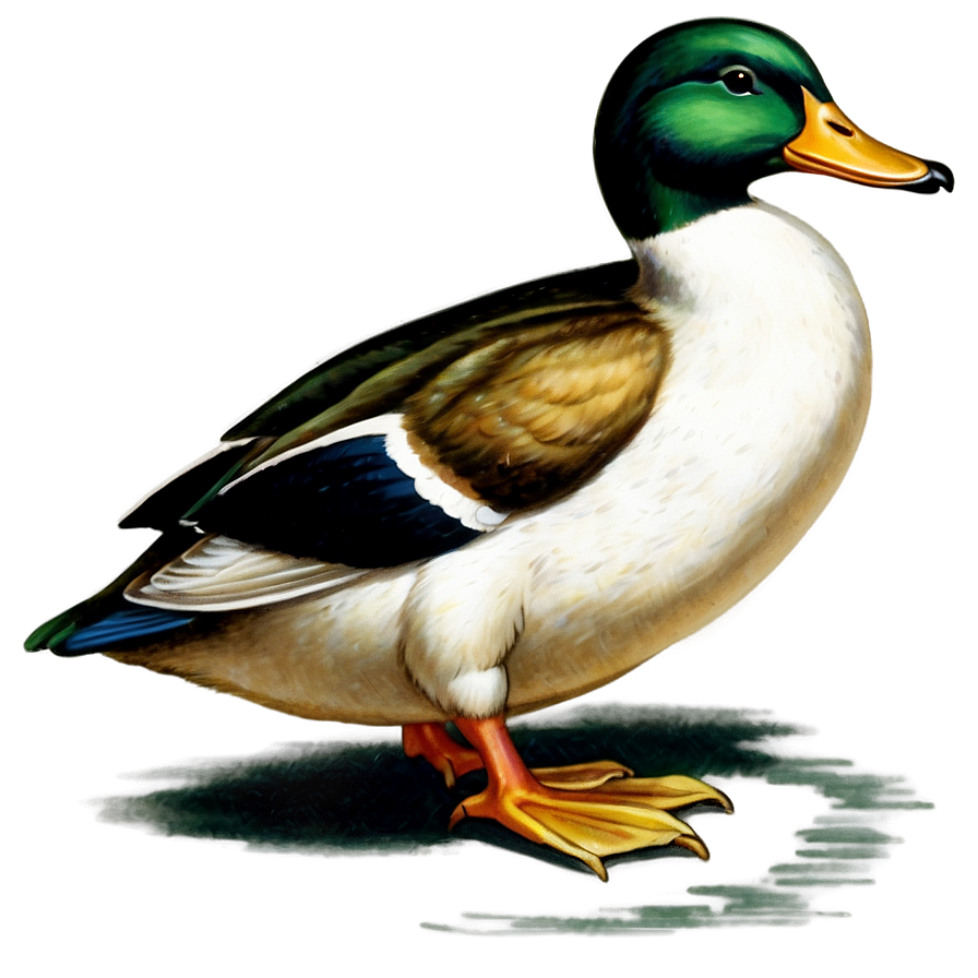 Vintage Duck Illustration Png 98