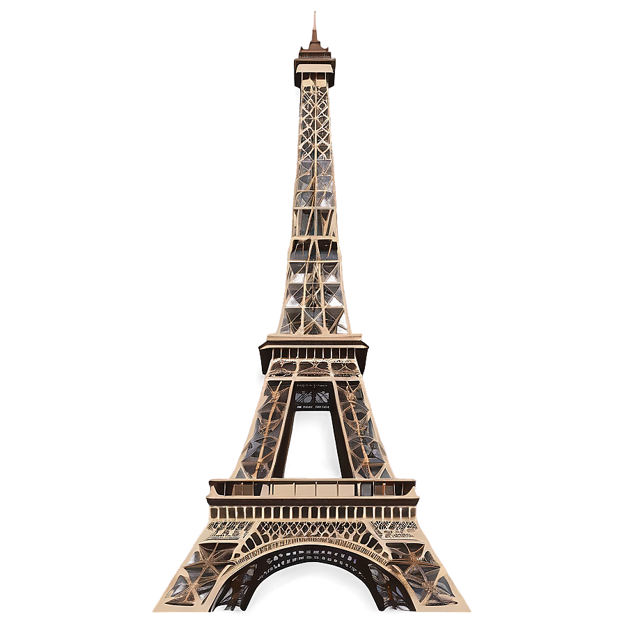 Vintage Eiffel Tower Illustration Png Cbf84