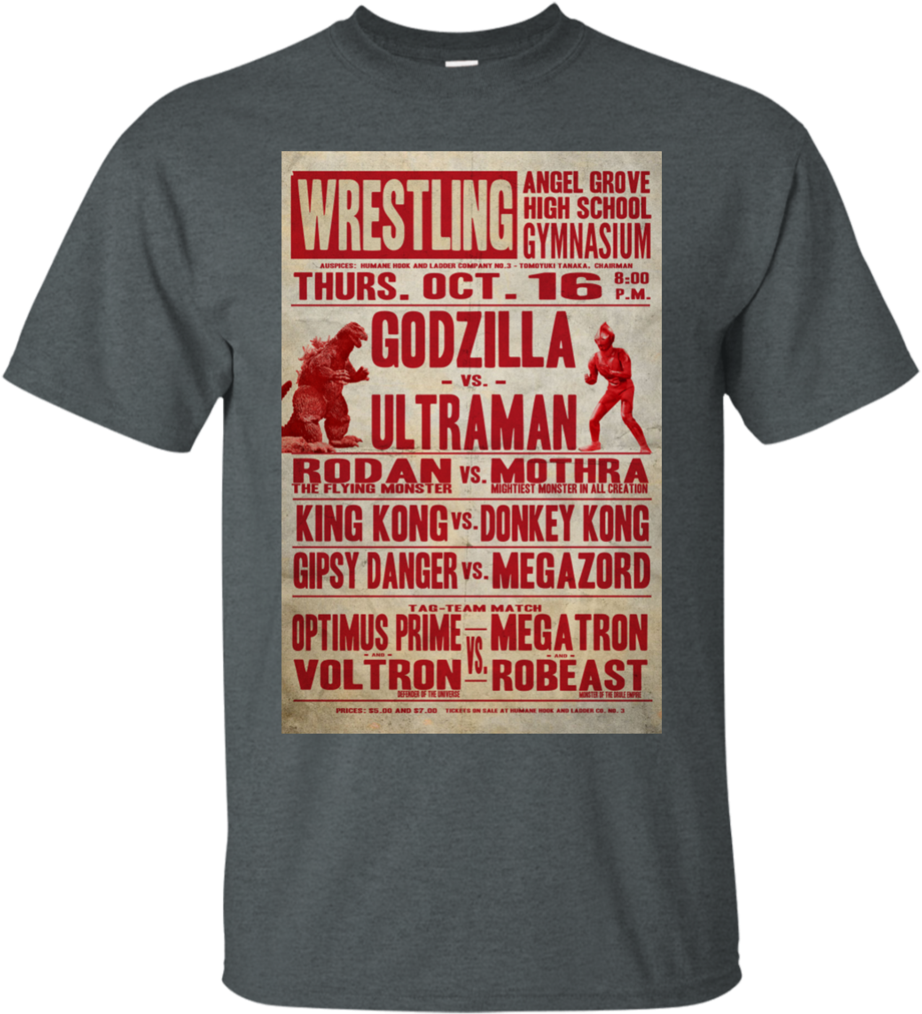 Vintage Fantasy Wrestling Match T Shirt Design