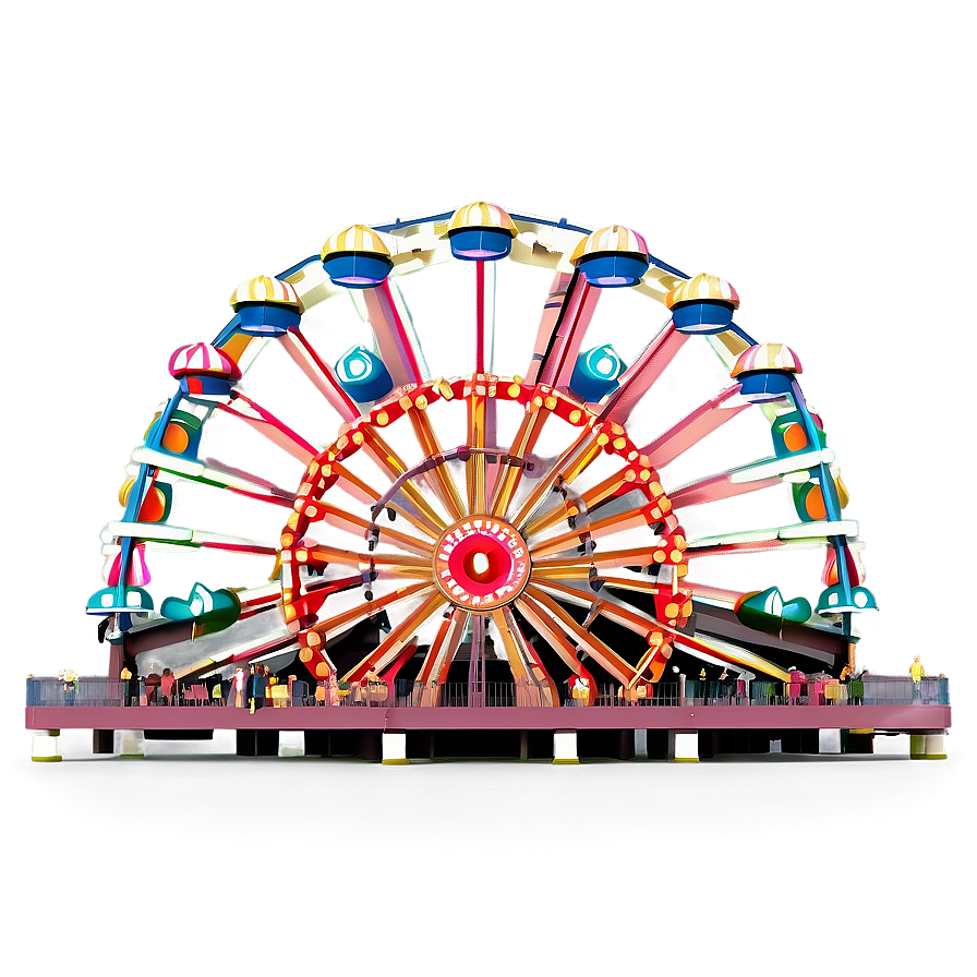 Vintage Ferris Wheel Illustration Png 06122024