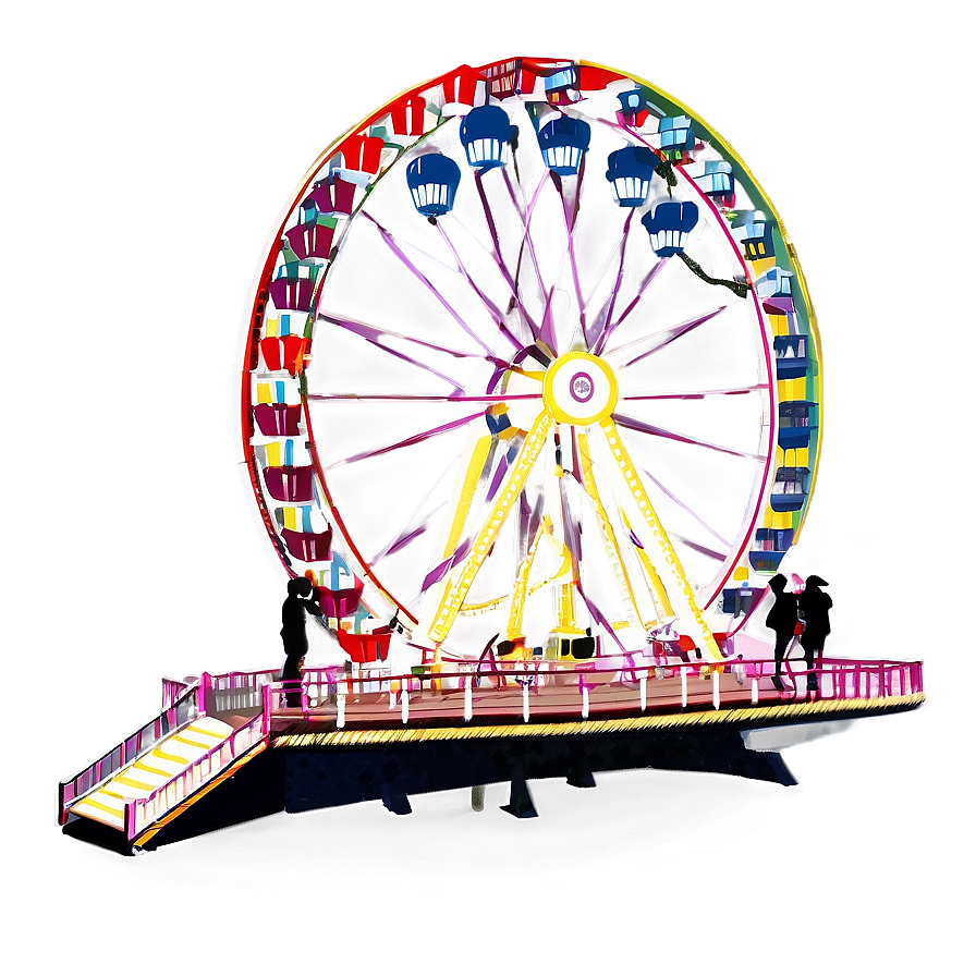 Vintage Ferris Wheel Illustration Png Bfy