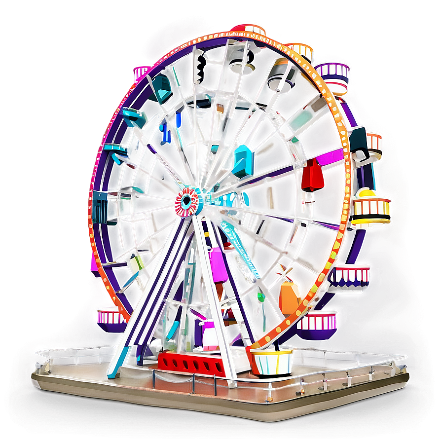 Vintage Ferris Wheel Illustration Png Ijh38