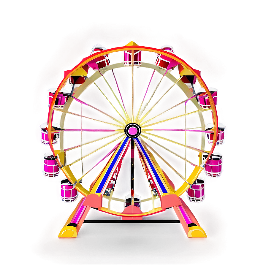 Vintage Ferris Wheel Illustration Png Kty