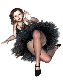 Vintage_ Flapper_ Dancer_ Render