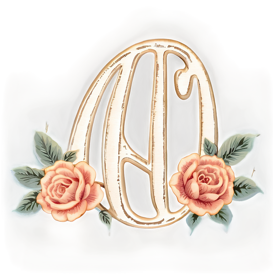 Vintage Flora Monogram Png Nlj26