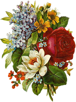 Vintage Floral Bouquet Illustration