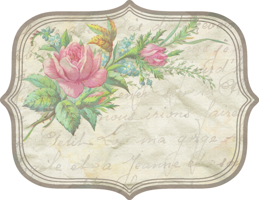 Vintage Floral Label Design